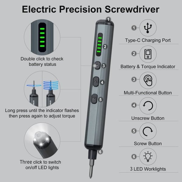 68 In 1 Mini Precision Electric Screwdriver Set - Image 3