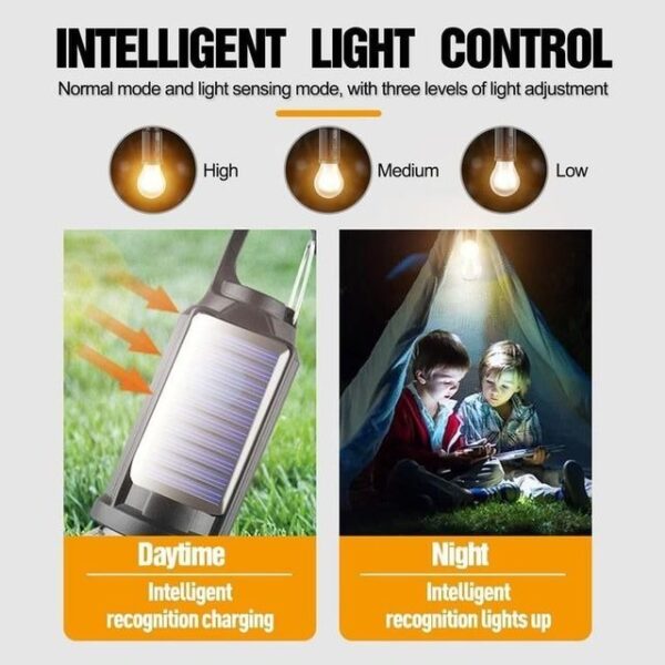 Solar Rechargeable Hooked Camping Ligh - Image 4