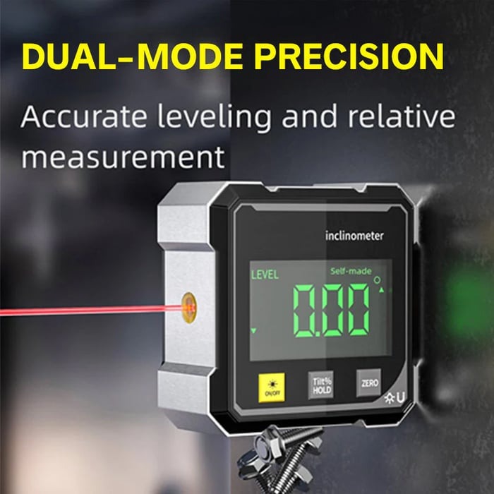 4-Side Magnetic Digital Angle Gauge with Laser - Image 5