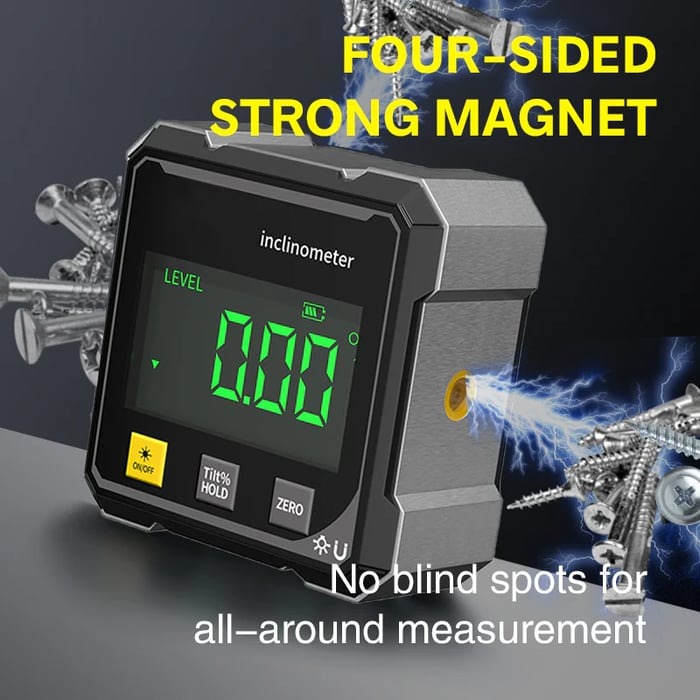 4-Side Magnetic Digital Angle Gauge with Laser - Image 6