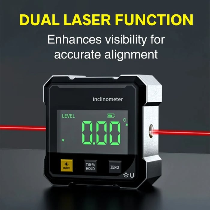 4-Side Magnetic Digital Angle Gauge with Laser - Image 7