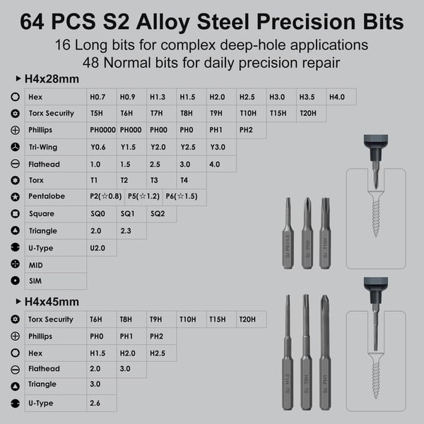 68 In 1 Mini Precision Electric Screwdriver Set - Image 9